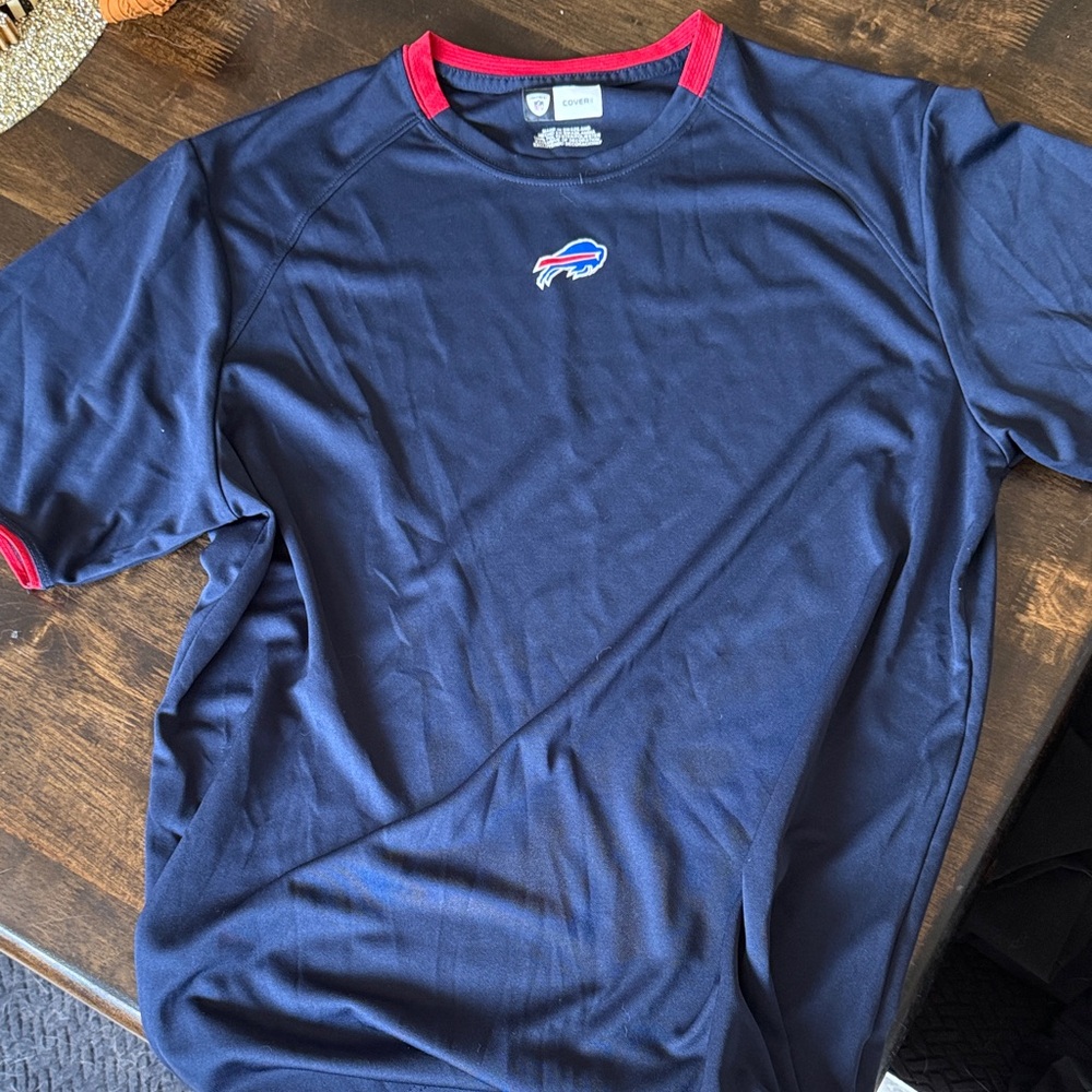 NFL Buffalo Bills Blue and Red Short Sleeve Tee